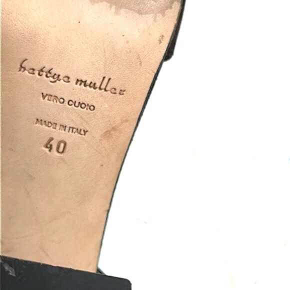 Bettye Muller Brown Suede High Heels Sandals Lace Up with Fringes Italy 40 US 10 - Picture 14 of 15